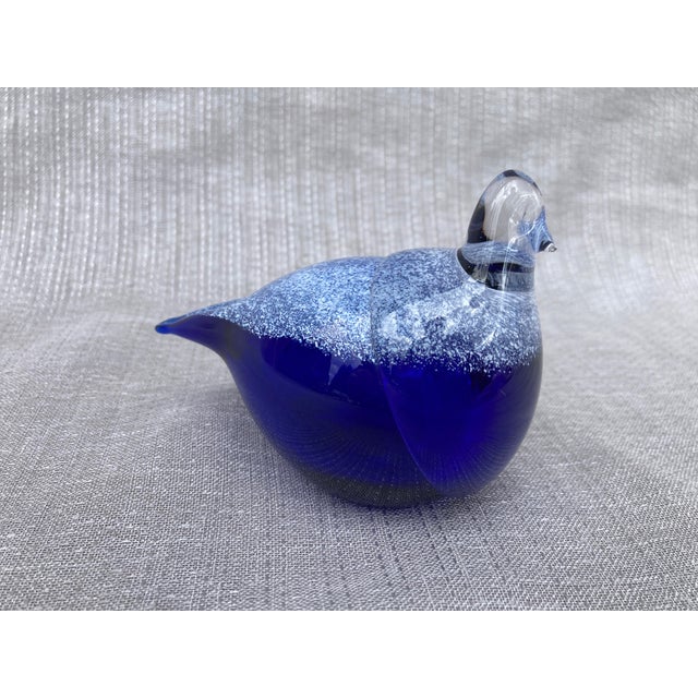 Vintage Taikayon blue and white glass bird figure. Made in Finland. Great condition, no damage. Bird measures 4 1/4" by 2...