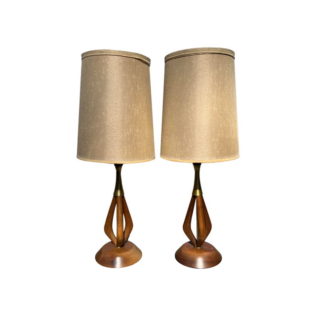 Laurel Lamp Company Vintage Mid Century Modern Designer Laurel Lamp Company Pair of Table Lamps Lighting For Sale - Image 4 of 8