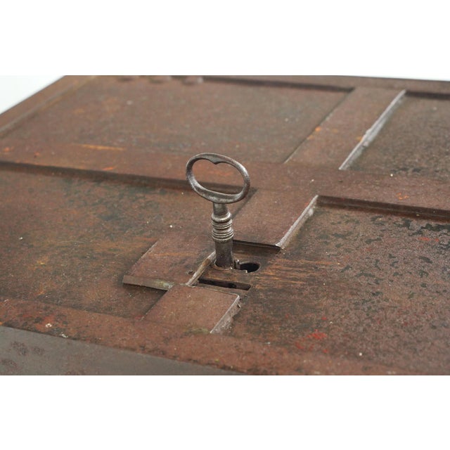 Traditional Mid 20th Century Reclaimed European Brown Metal Vault Unit For Sale - Image 3 of 12