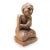 Brown Burmese Monk Carved Wood Sculpture, Early 1900s For Sale - Image 8 of 8