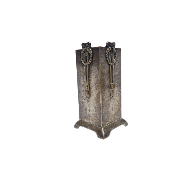 Metal Art Deco Napkin Holder from Argentor, Hungary, 1900s For Sale - Image 7 of 11
