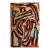 Vintage Mid-Century Primitivist Mixed Media Abstract Acrylic Metal Foil Board For Sale