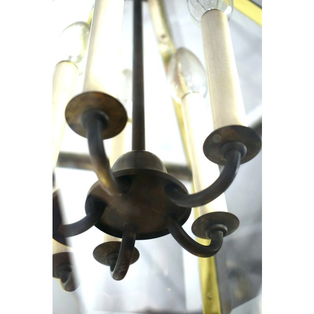 Gold Large Antique Vienna Secession Pendant Lamp by Josef Hoffmann For Sale - Image 8 of 11