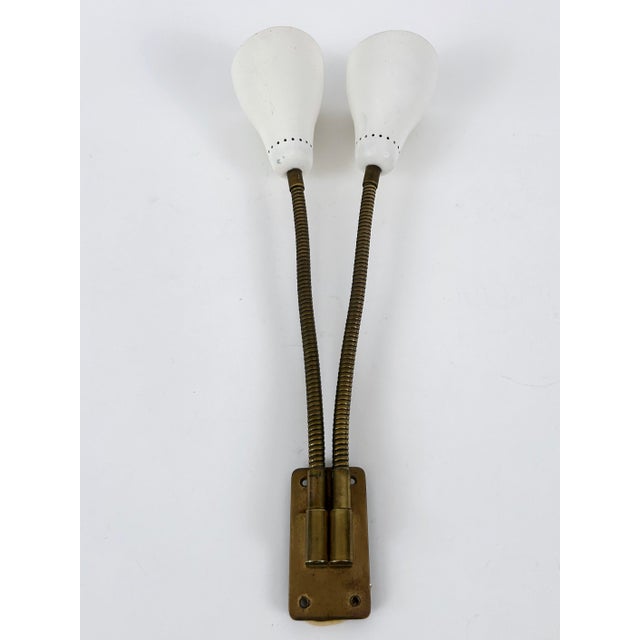 1950s Mid-Century Modern Gooseneck Wall Lamp, Italy, 1950s For Sale - Image 5 of 18