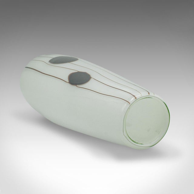 1960's Vintage Flower Vase French,Art Glass For Sale - Image 6 of 8