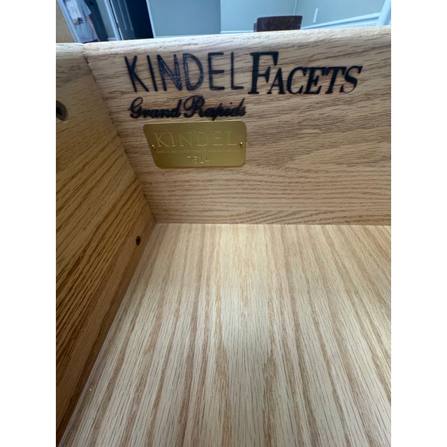 Kindel Furniture Facets 107" Credenza in Wisteria With Sea Glass Overlay For Sale - Image 9 of 9