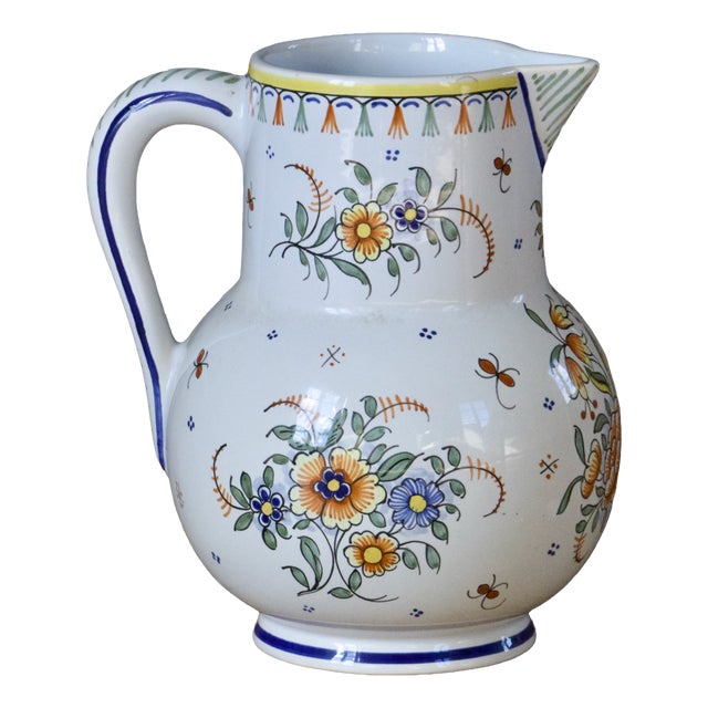 Handcrafted French Carafe from Moustiers, 1950 For Sale