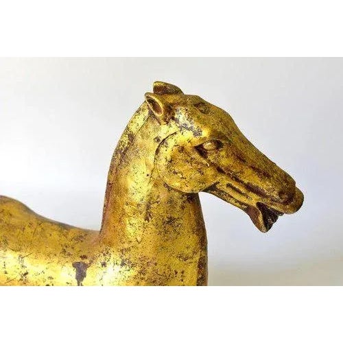 20th Century Art Deco Gilded Iron Horse Busts - a Pair For Sale In Los Angeles - Image 6 of 13