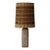 1960s Mid-Century Modern Textured Terracotta Lamp With Impeccable Maria Kipp Woven Shade For Sale