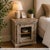 Dimensions: 22" W x 18" D x 30" H Features: • Glass door nightstand • 100% solid wood construction • Handmade by skilled...