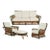 Four Piece Suite of Art Deco Rattan Porch Furniture For Sale