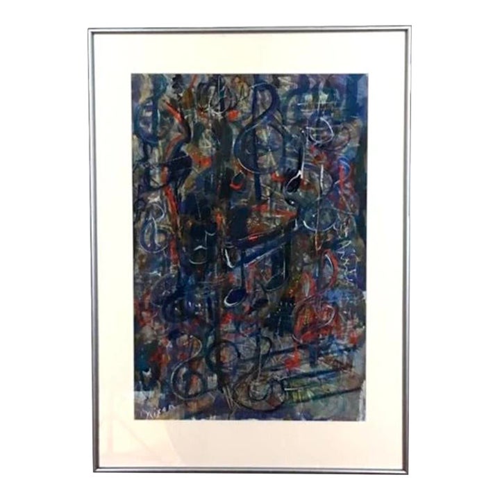 “Symphony in Abstraction” (1986) Watercolor Signed Nixon | Chairish