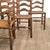 Set of 6 French Provincial Ladderback Dining Chairs With Rush Seats, Oak, Mid-Century For Sale - Image 9 of 18