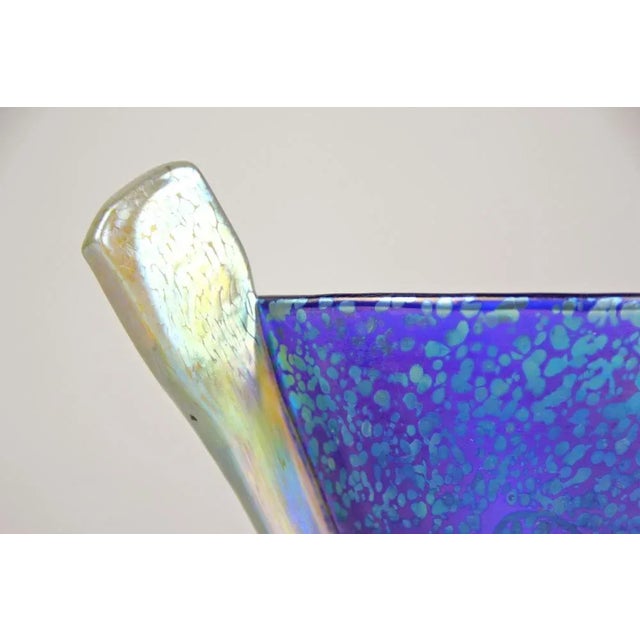 Blue Glass Bowl by Marie Kirschner for Johann Loetz Witwe, 1936 For Sale - Image 14 of 16