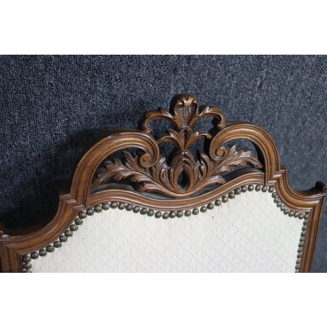 Early 20th Century Jacobean Style Carved Walnut Lounge Chair For Sale - Image 5 of 9