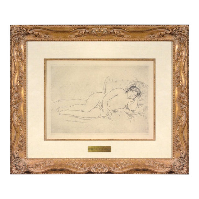 1906 Femme Nue Couchée Etching Pierre-Auguste Renoir For Sale
