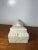1990s Vintage Heavy Carved Marble Figural Bookend Geometric Face Sculpture 8 Inch For Sale - Image 5 of 11