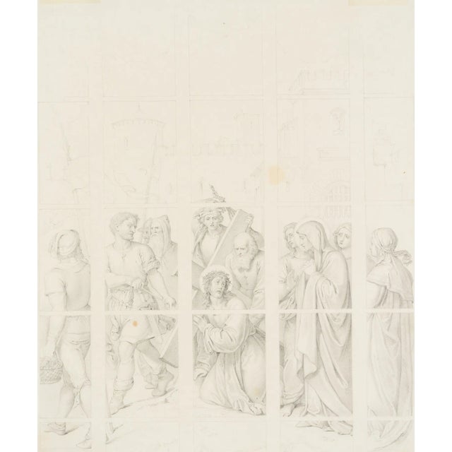 H. Stohl, Design for Carrying Christ on the Cross, 1850, Pencil For Sale