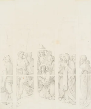H. Stohl, Design for Carrying Christ on the Cross, 1850, Pencil