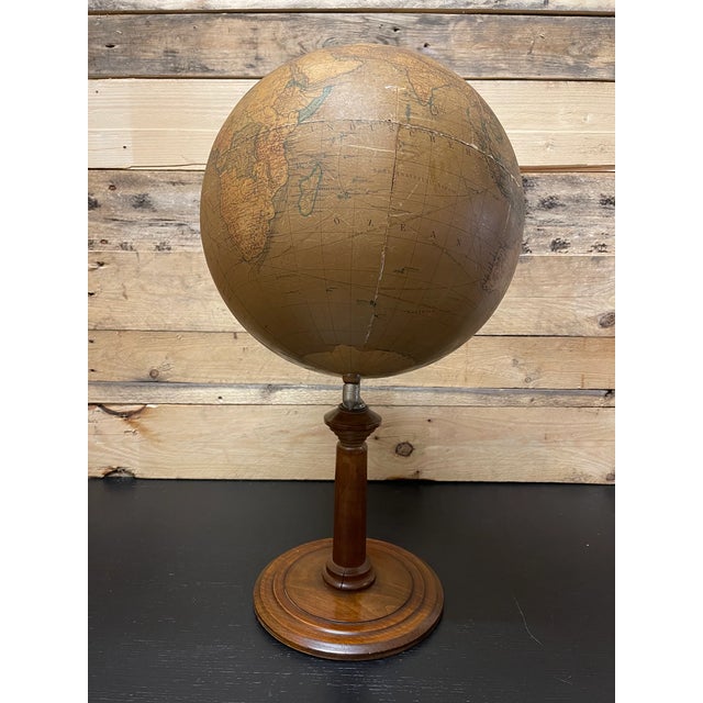 Antique German Earth Globe by Dietrich Reimers, Berlin, 1920 For Sale - Image 4 of 9