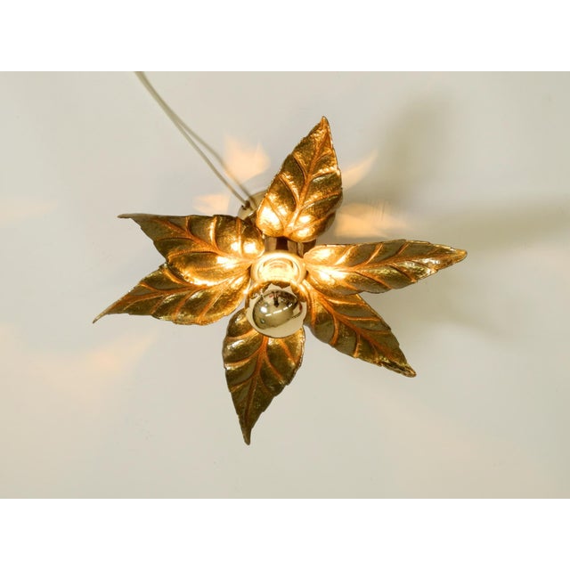 Brass Flush Mount Lamp by Willy Daro, 1970s For Sale - Image 9 of 18