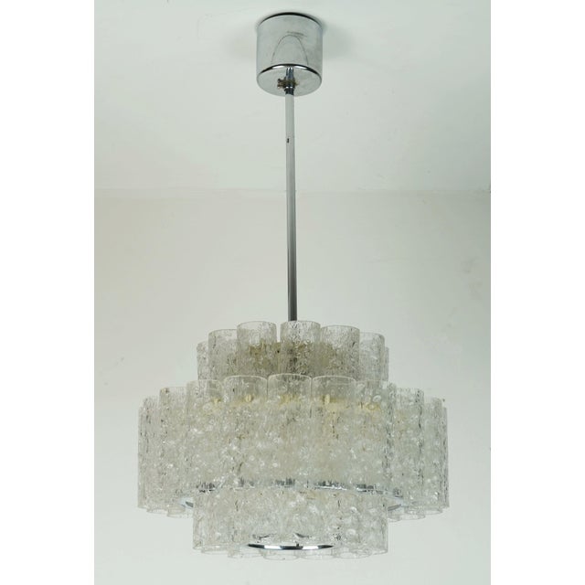 Vintage chandelier from the mid-1960s, manufactured by doria leuchten (doria-werk walter donner gmbh & co. Kg, fürth). It...