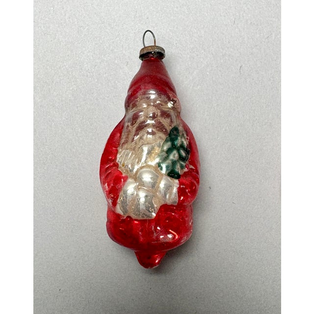 American Collection of 8 Antique German Mercury Glass Santa Claus Christmas Ornaments, C. 1920–1940 For Sale - Image 3 of 18