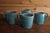 1950s North State Pottery Blue Glazed Mugs - Set of 4 For Sale - Image 9 of 10