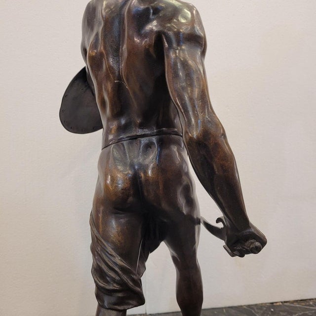 Émile Louis Picault, Sculpture of Gallic Warrior, 1800s, Bronze For Sale - Image 15 of 18
