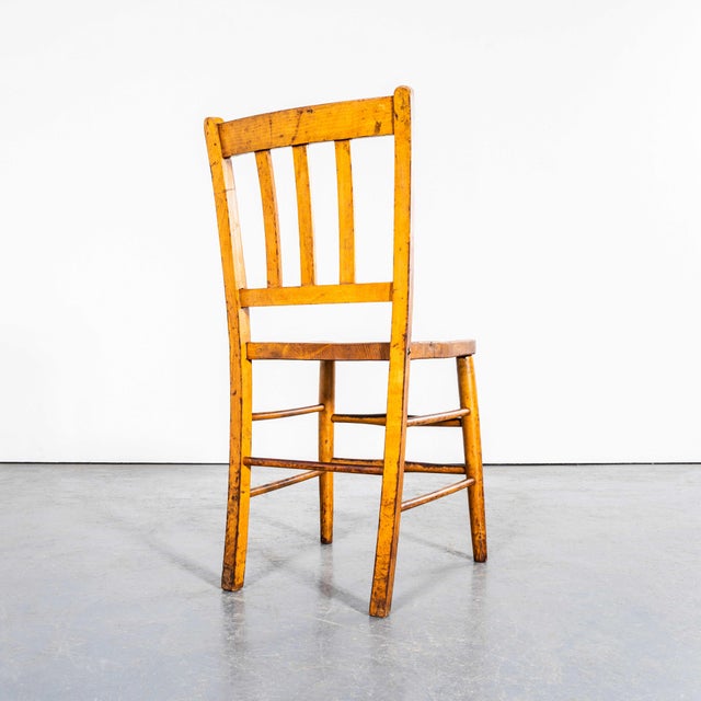 1940s Vintage Elm Chapel Dining Chairs, 1940s, Set of 6 For Sale - Image 5 of 12