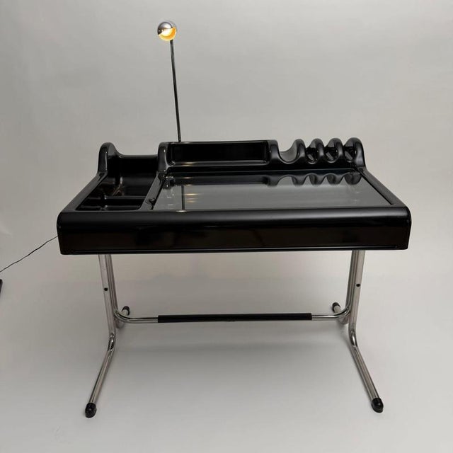 Black Black Orix Desk by Vittorio Parigi & Nani Prina for Molteni, Italy, 1970s For Sale - Image 8 of 18