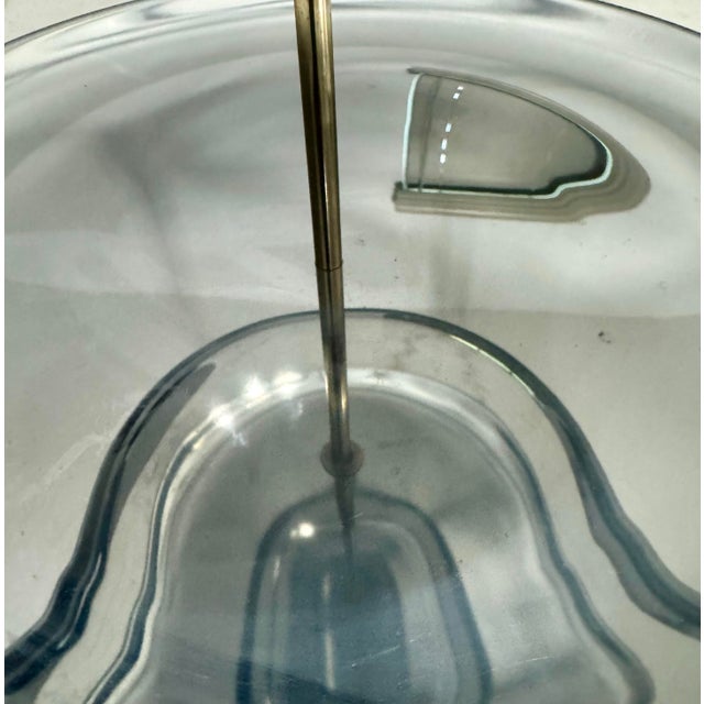 Vintage Mid-Century Modern 2-Tier Silver & Brass Tidbit Tray Dessert & Pastry Stand Centerpiece For Sale - Image 4 of 8