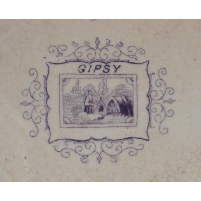 Gipsy Transfer Decorated English Ironstone Pedestal Bowl