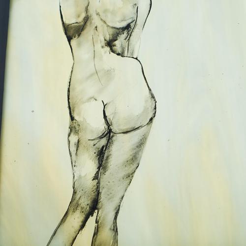1940s Nude Figure, Mid 20th Century, Stained Glass For Sale - Image 5 of 10