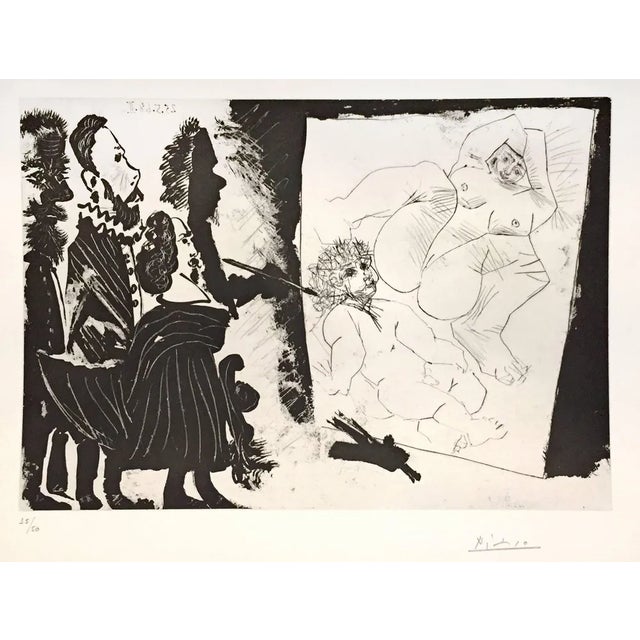 Pablo Picasso, Patron et sa Suite en Visite à l’Atelier, Etching, 1968 For Sale - Image 6 of 6