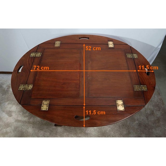 Late 19th Century Butler Boat Side Table on Trestles, 1890s For Sale - Image 10 of 16