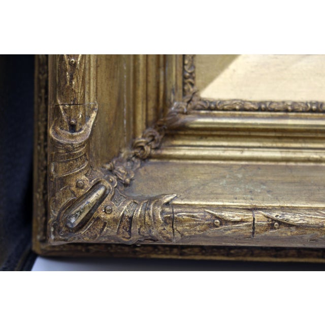 Textile Circa 1880 Victorian English Countryside Painting For Sale - Image 7 of 8