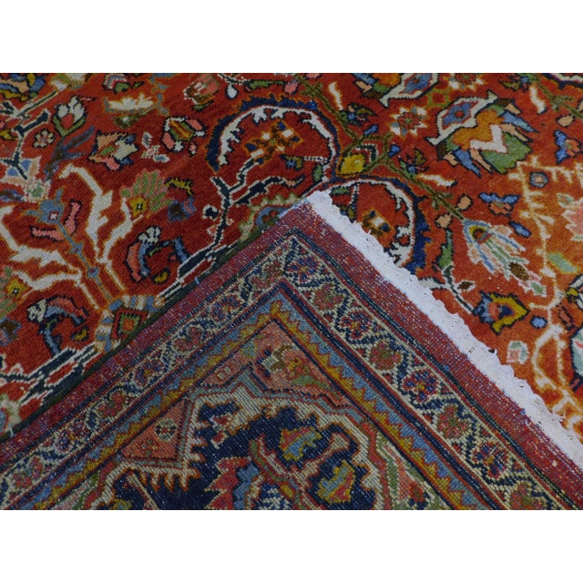 Vintage Hand Knotted Persian Mahal Rug For Sale - Image 11 of 13