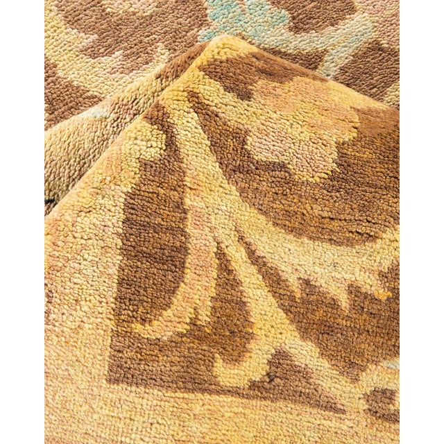 Textile Eclectic, One-of-a-Kind Hand-Knotted Area Rug - Brown, 9' 3" x 12' 4" For Sale - Image 7 of 8