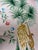 Hand Painted Blush Pink Tropical Chinoiserie Parrot Monkey Floral Mural 2-Panel Set For Sale - Image 4 of 6
