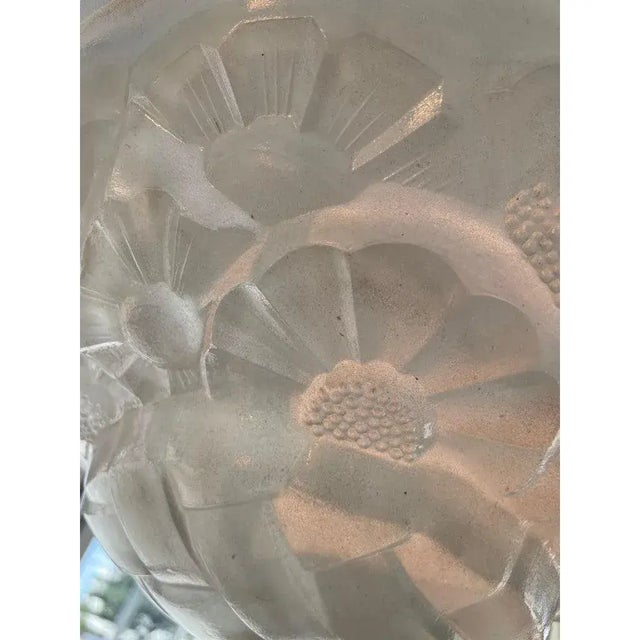 Degue Paris Glass Art Deco Chandelier For Sale - Image 14 of 17