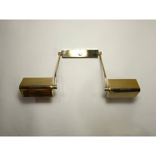 Mid-Century Dual Articulated Brass Sconce from Luci Italia, 1980s For Sale - Image 9 of 17
