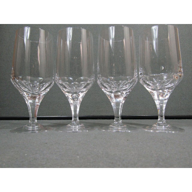 Traditional Vintage Josair Napoleon Cut Crystal Goblets, Set of 4, 6 3/4 In, 8 Oz For Sale - Image 3 of 9