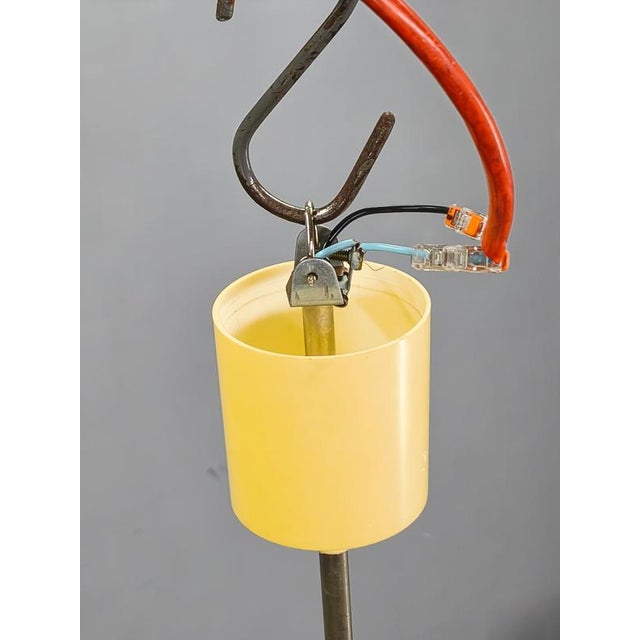 Czechoslovak Ribbed Opaline Glass Pendant Light, 1970s For Sale - Image 4 of 10