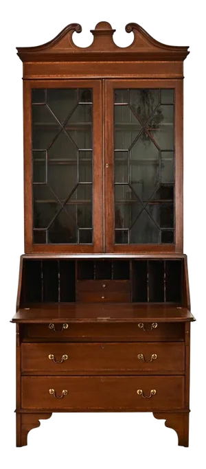 English 19th Century Sheraton Mahogany Secretary