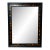 John-Richard Faux Tortoise & Ebonized Wood Framed Beveled Mirror For Sale