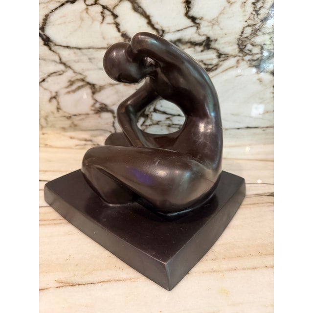 Stunning Palm Beach home yard sale Brutalist body shaped bronze sculpture, unsigned.