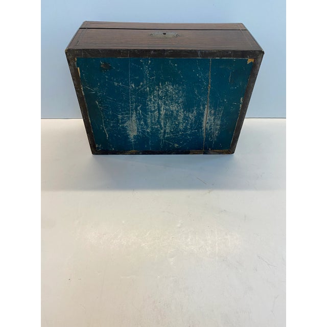 19th Century Brass Inlaid Rose Wood English Vanity Box | Chairish