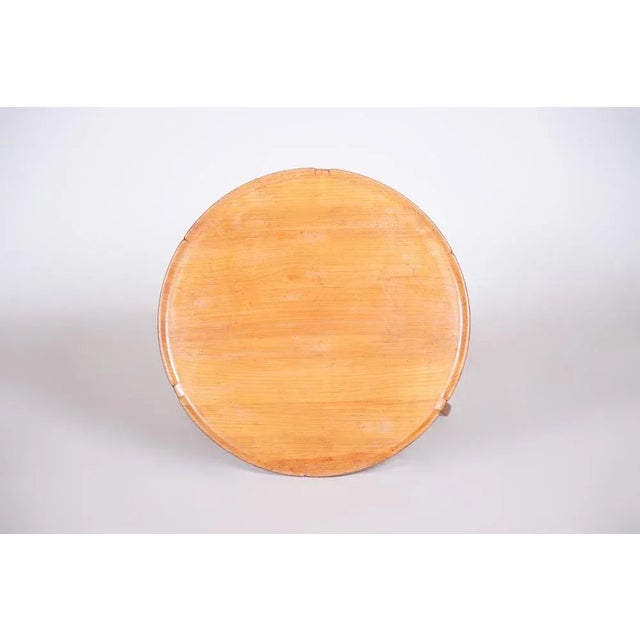 Small Mid-Century Round Table attributed to Krasna Jizba, Czech, 1940s For Sale - Image 9 of 12
