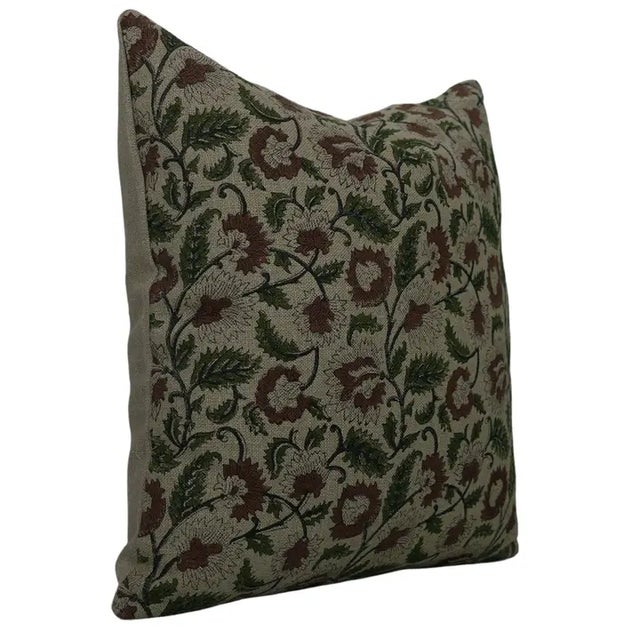Infuse your space with calm, flowing beauty through this handmade block print cushion cover, showcasing the graceful...